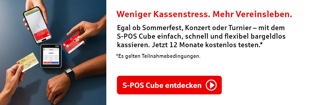 Werbebanner für S-Pos Cube